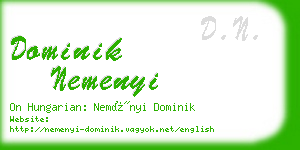 dominik nemenyi business card